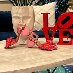 Betsey Johnson Red Heart Slingback Heels